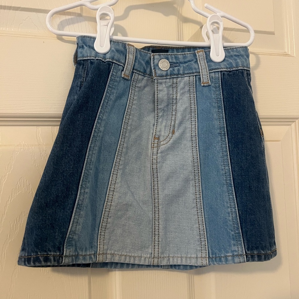 GAP Blue Denim Patchwork Skirt - Girls